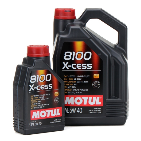 Set Ulei Motor Motul 8100 X-Cess 5W-40 5L 102870 + Ulei Motor Motul 8100 X-Cess 5W-40 1L 102784